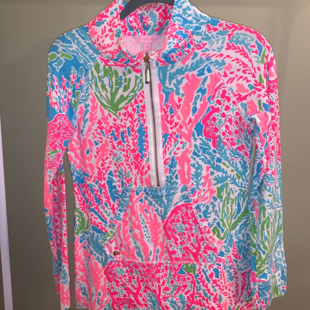 Lilly Pulitzer- Half zip with front pocket